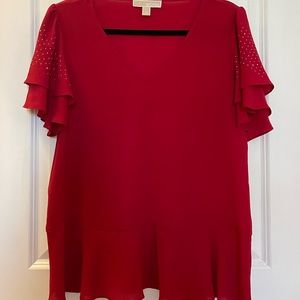 Flattering Red Calvin Klein Blouse